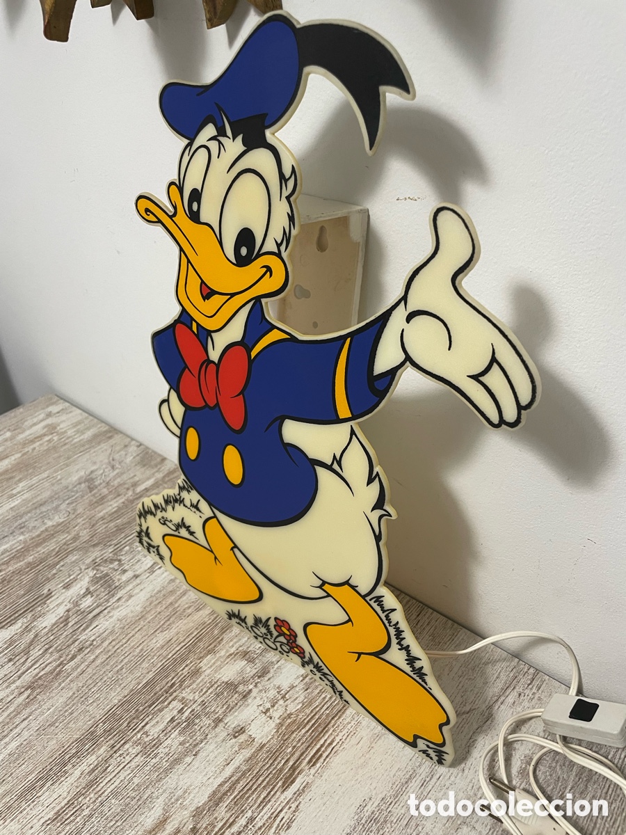 Vintage: L&Aacute;MPARA PARED PATO DONALD - Foto 2