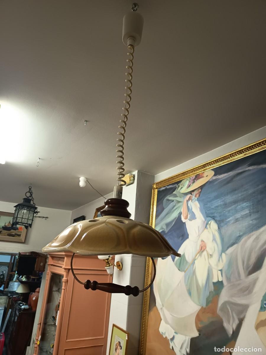 Vintage: L&aacute;mpara de techo cer&aacute;mica Flores - Foto 4