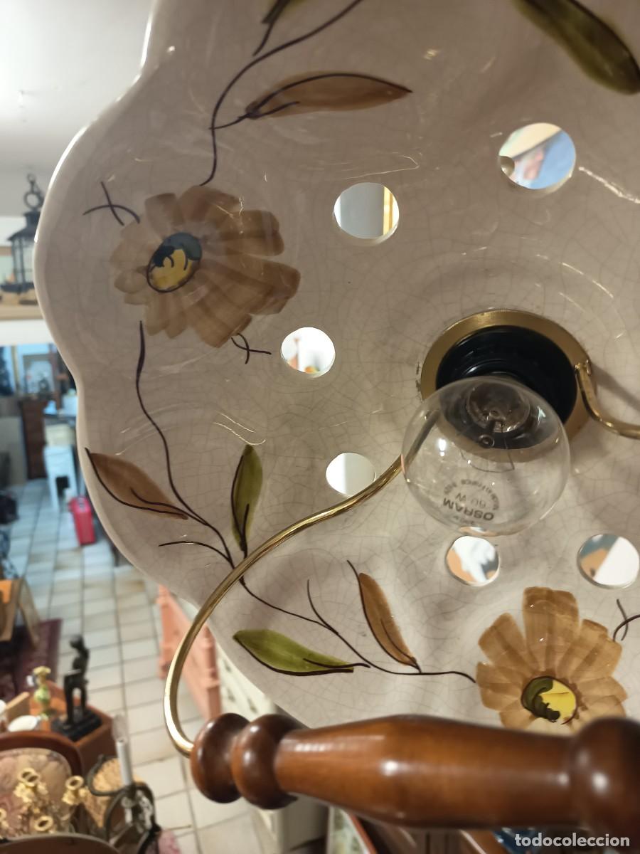 Vintage: L&aacute;mpara de techo cer&aacute;mica Flores - Foto 5