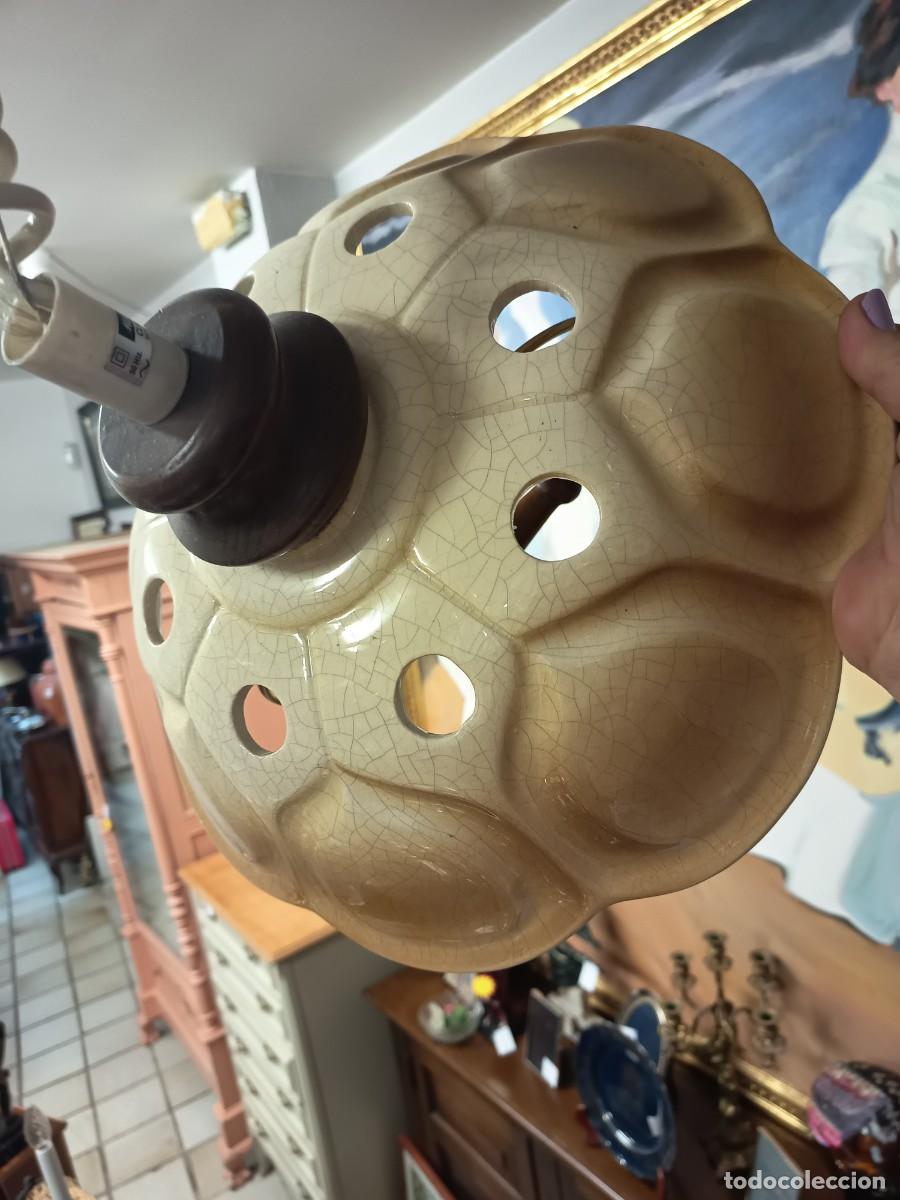Vintage: L&aacute;mpara de techo cer&aacute;mica Flores - Foto 7