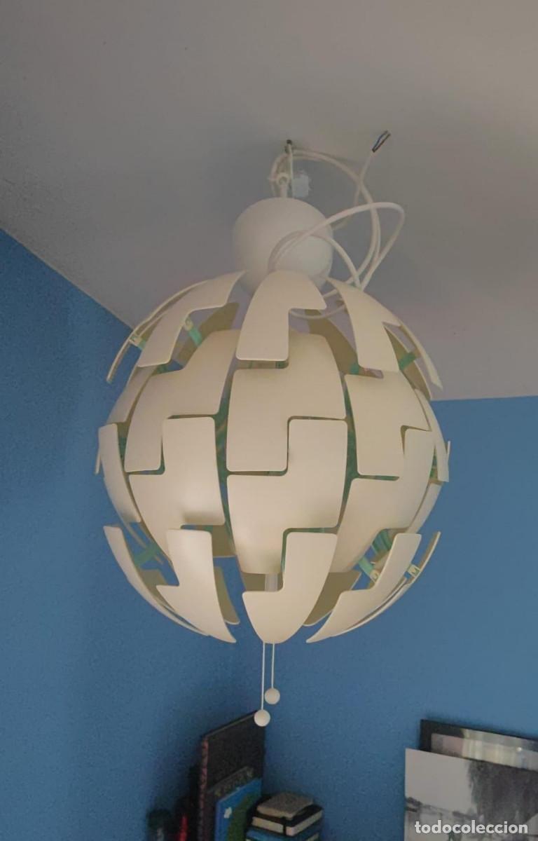 Vintage: L&aacute;mpara de techo IKEA PS 2014- blanco beige y azul - Foto 3
