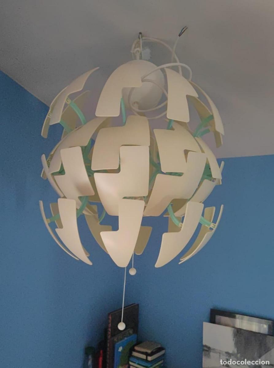 Vintage: L&aacute;mpara de techo IKEA PS 2014- blanco beige y azul - Foto 4