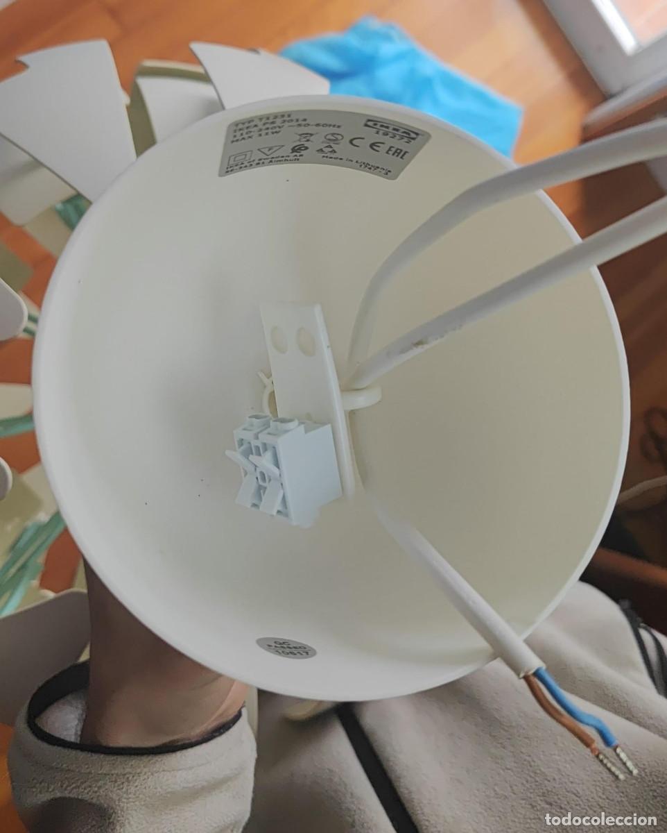 Vintage: L&aacute;mpara de techo IKEA PS 2014- blanco beige y azul - Foto 9