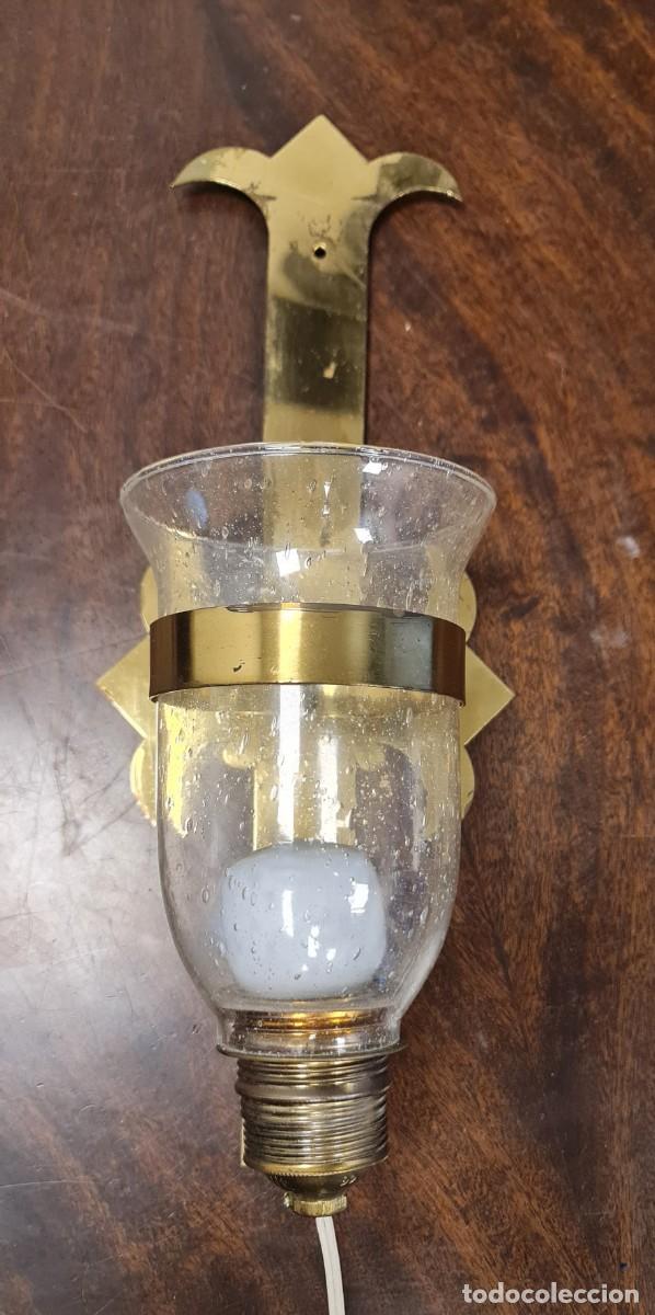 Vintage: 2 Apliques de pared latonados - Foto 3