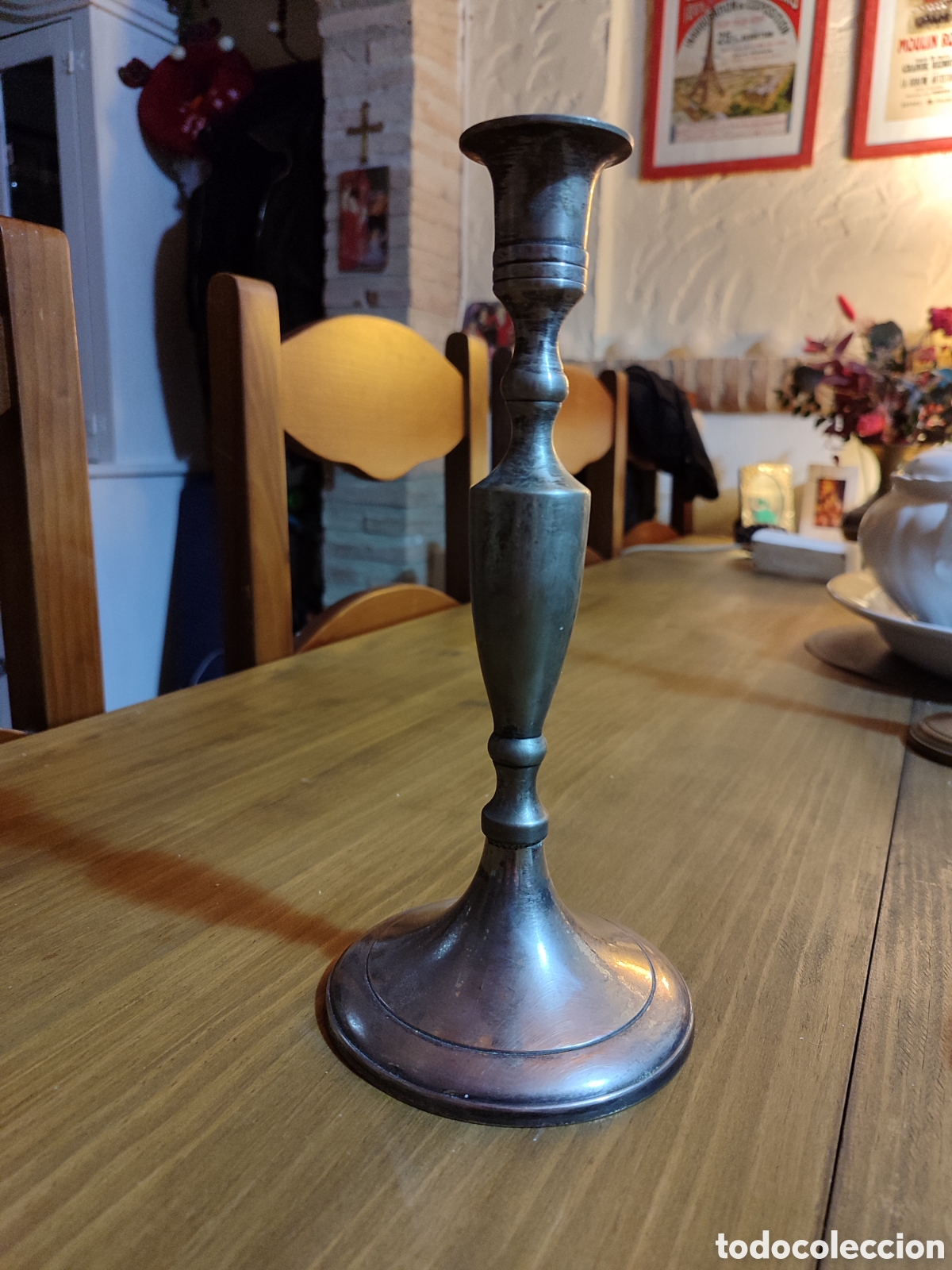 Vintage: Candelabro de peltre o plateado - Foto 1