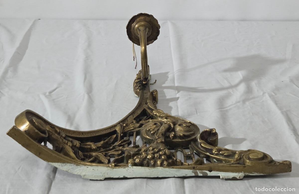 Vintage: Pareja de apliques de pared en bronce - Foto 10