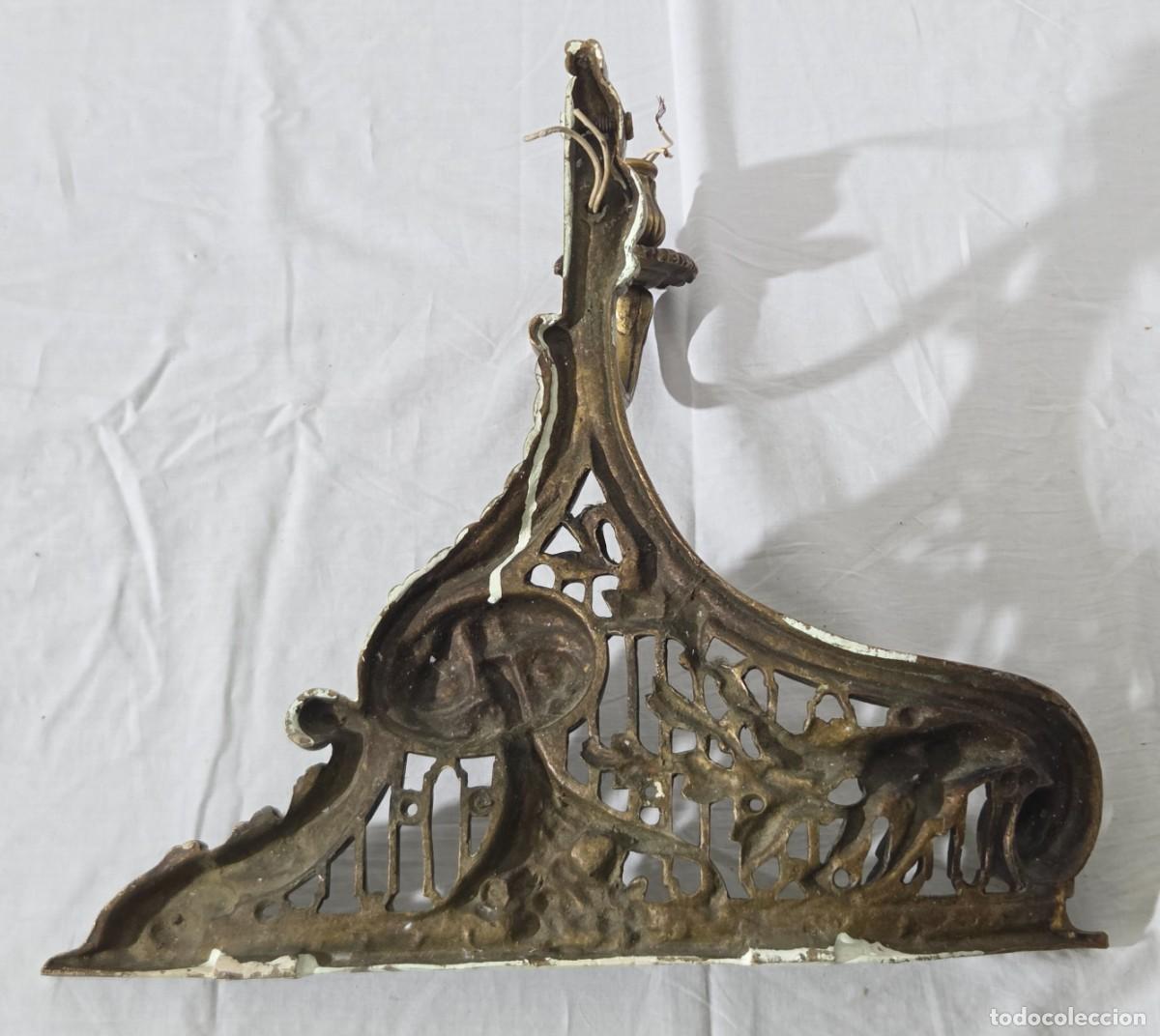 Vintage: Pareja de apliques de pared en bronce - Foto 11