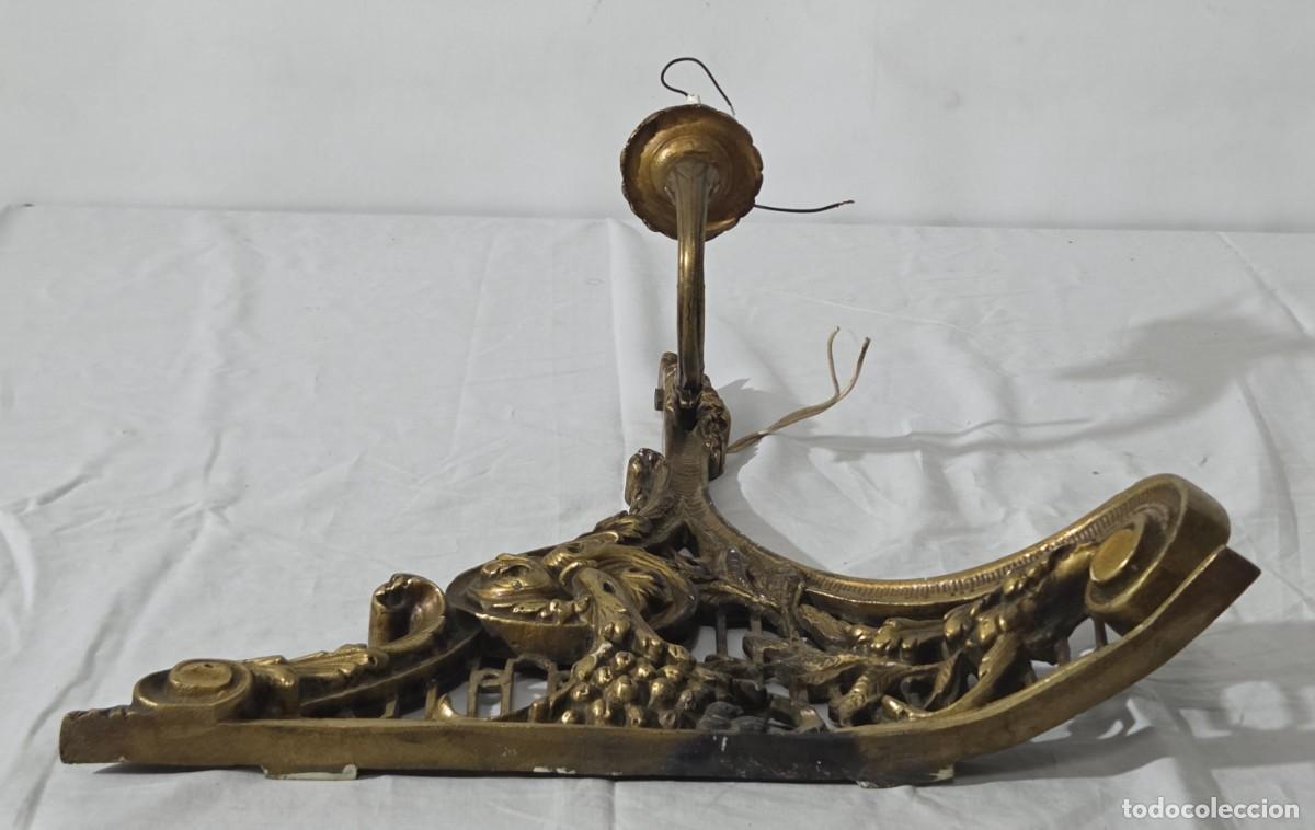 Vintage: Pareja de apliques de pared en bronce - Foto 15