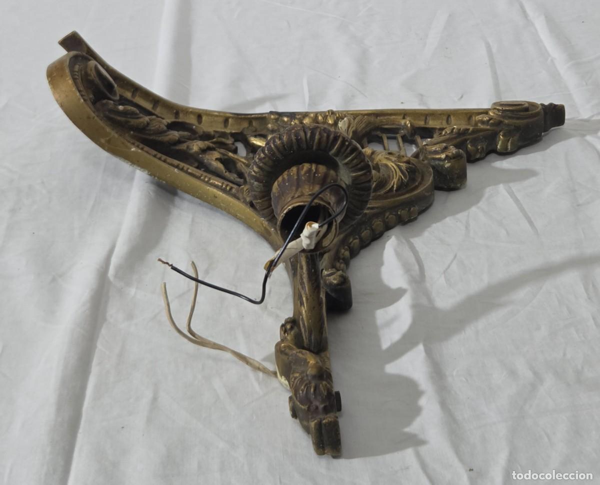 Vintage: Pareja de apliques de pared en bronce - Foto 17