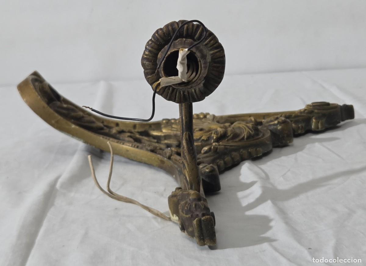 Vintage: Pareja de apliques de pared en bronce - Foto 18