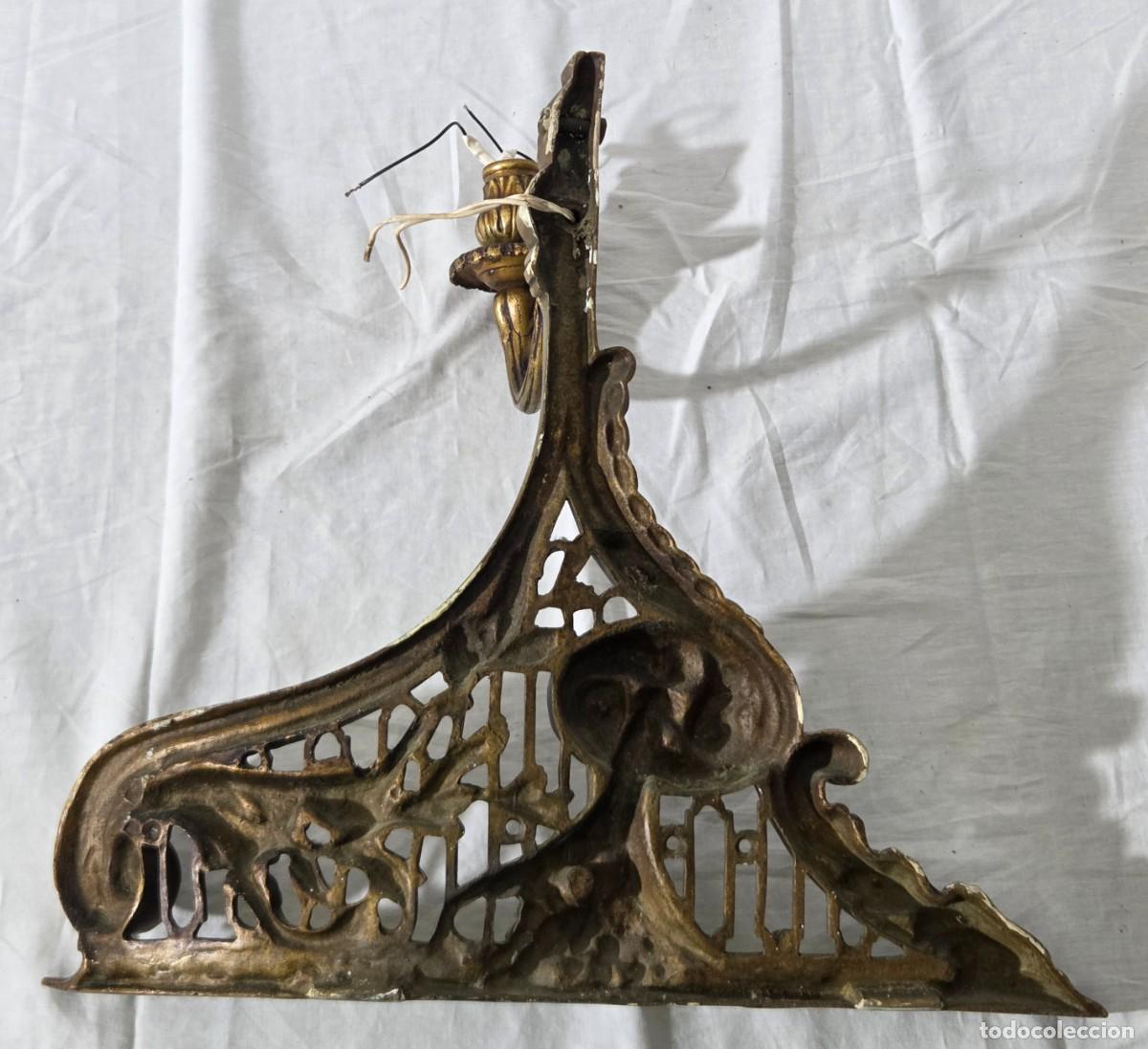Vintage: Pareja de apliques de pared en bronce - Foto 20