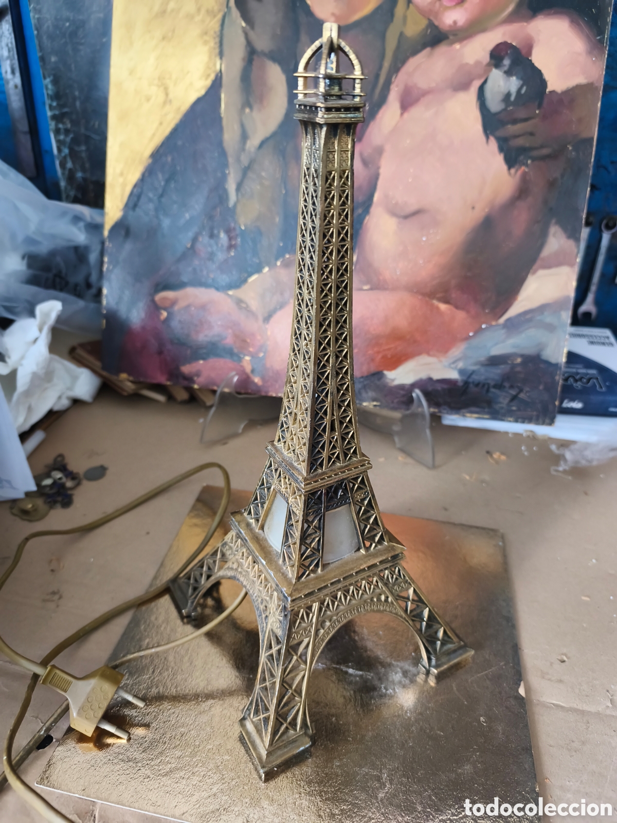 Vintage: Lampara sobremesa vintage Torre Eiffel - Foto 1