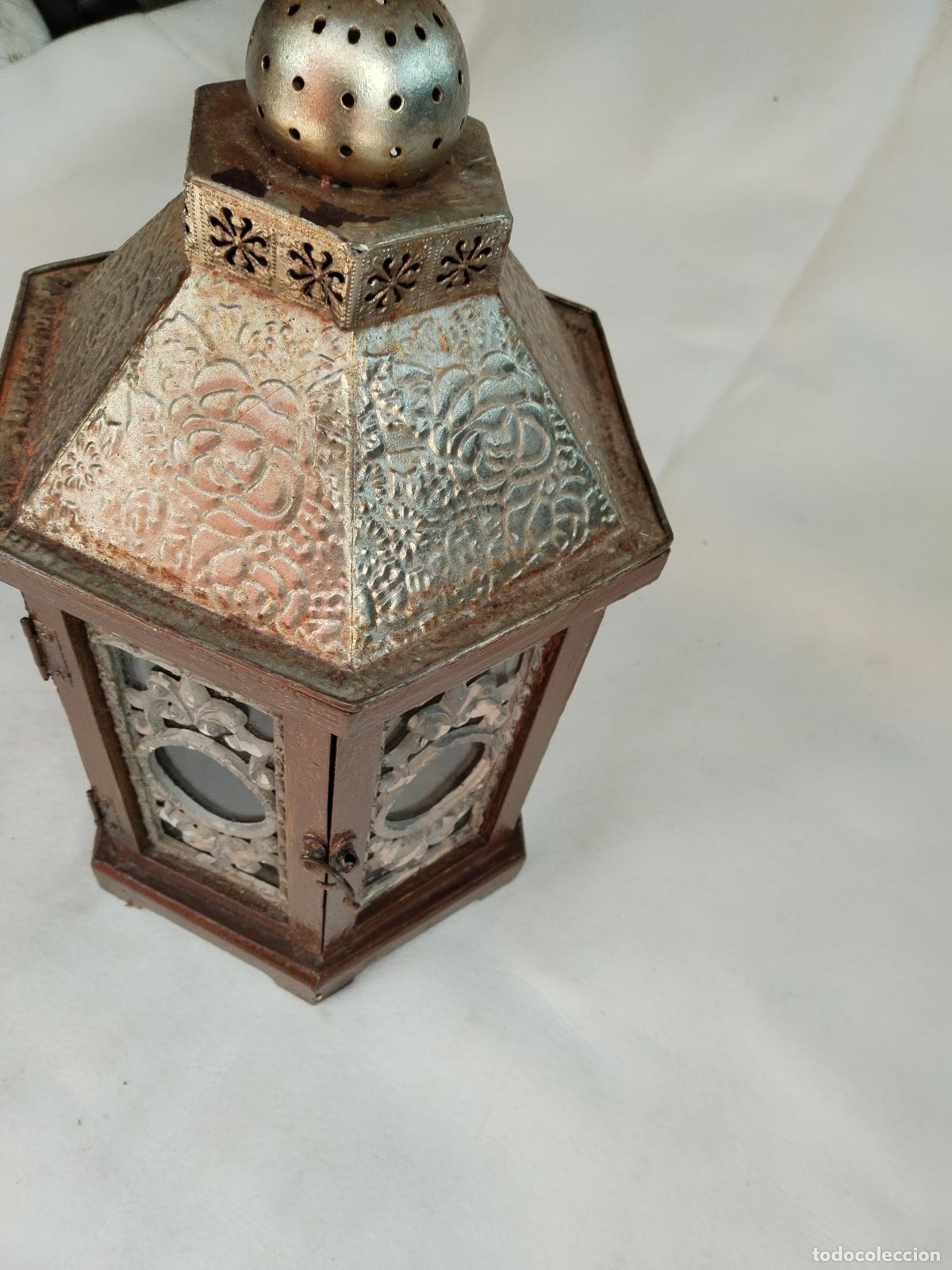 Vintage: farol candelabro vintage de madera - Foto 7