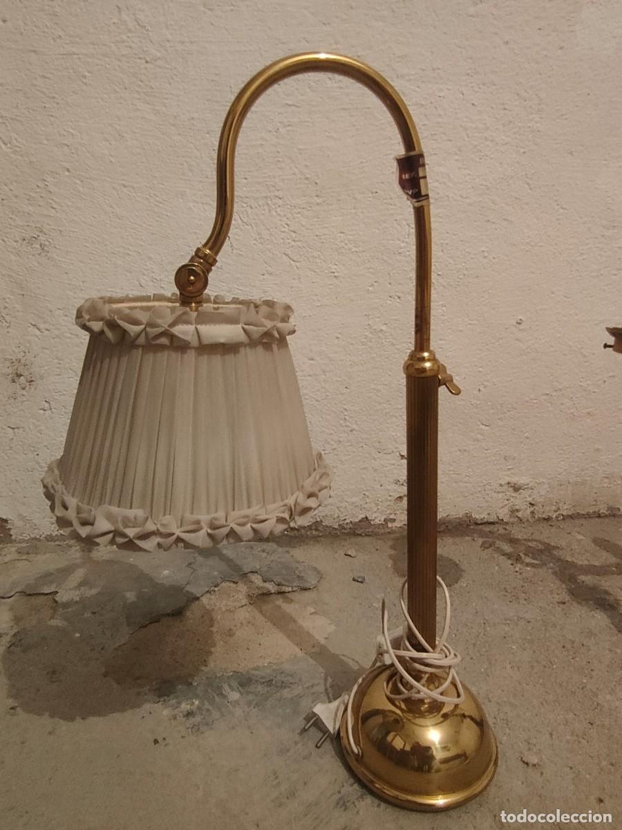 Vintage: Lampara de mesa de bronce - Foto 2