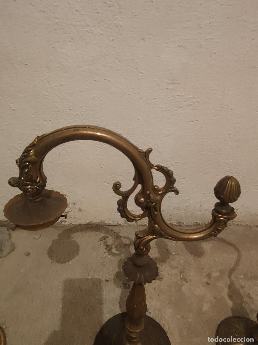 Vintage: Lamparas de mesa de bronce - Foto 3