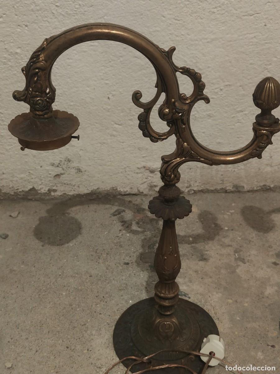 Vintage: Lamparas de mesa de bronce - Foto 6