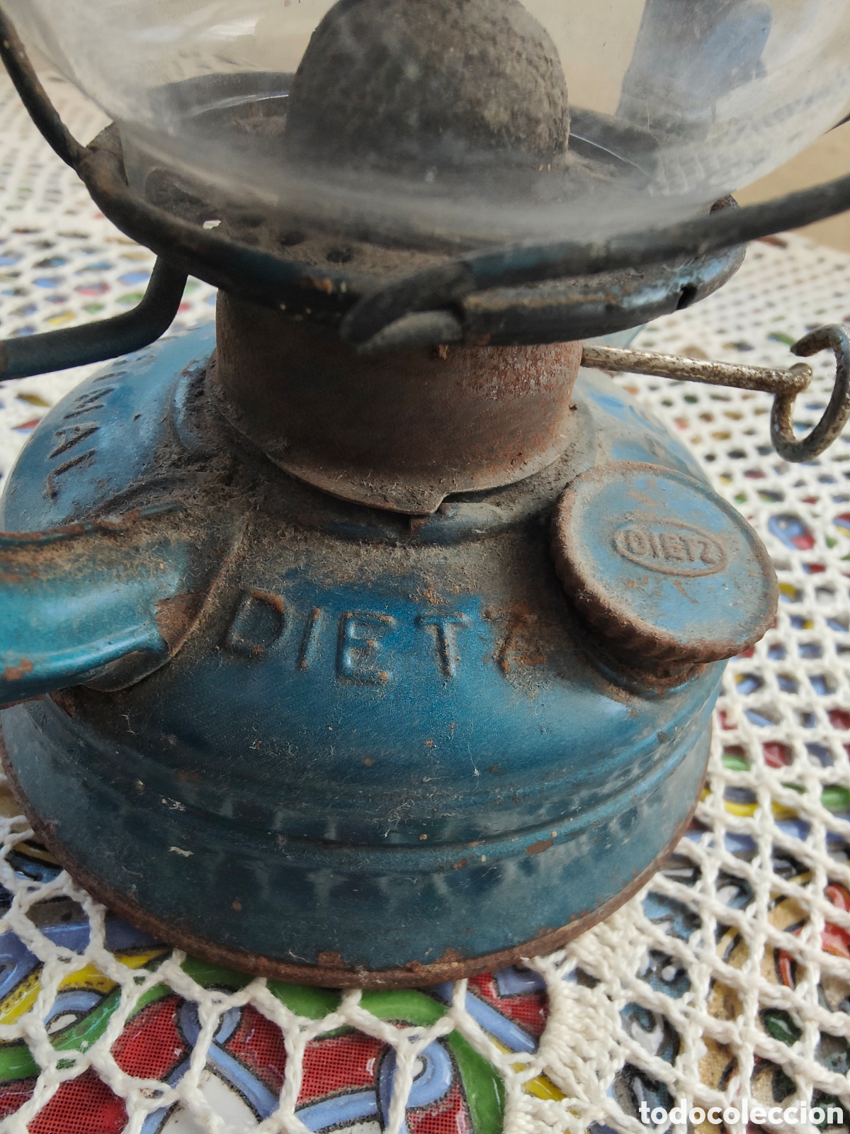 Vintage: 2 ANTIGUAS L&Aacute;MPARAS DE PETROLEO - Foto 6