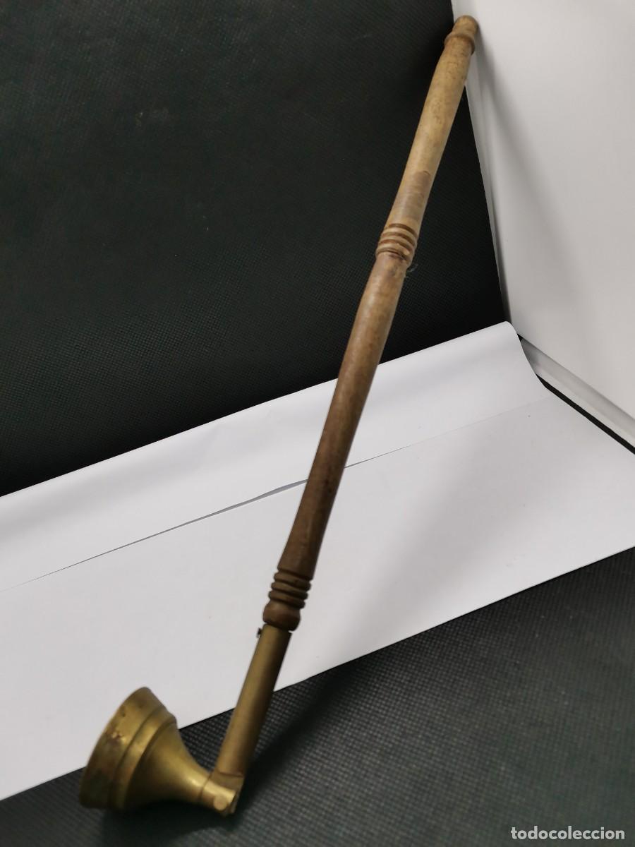 Vintage: APAGAVELAS ANTIGUO - BRONCE-MADERA. - Foto 4