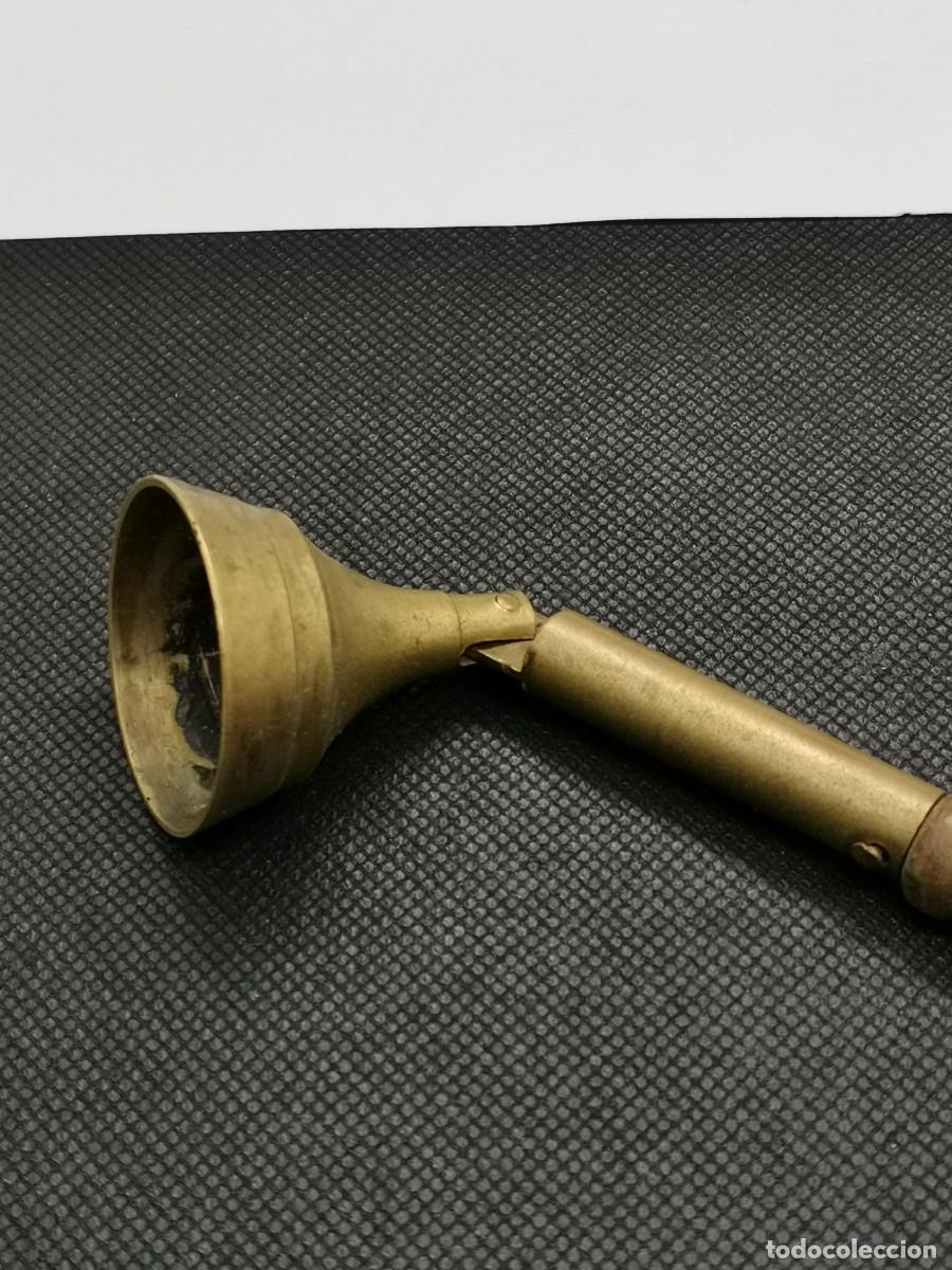 Vintage: APAGAVELAS ANTIGUO - BRONCE-MADERA. - Foto 7