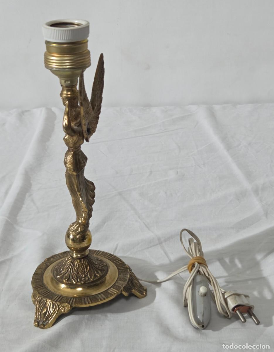 Vintage: Pareja de lamparas de bronce en forma de angeles, Funcionando - Foto 11