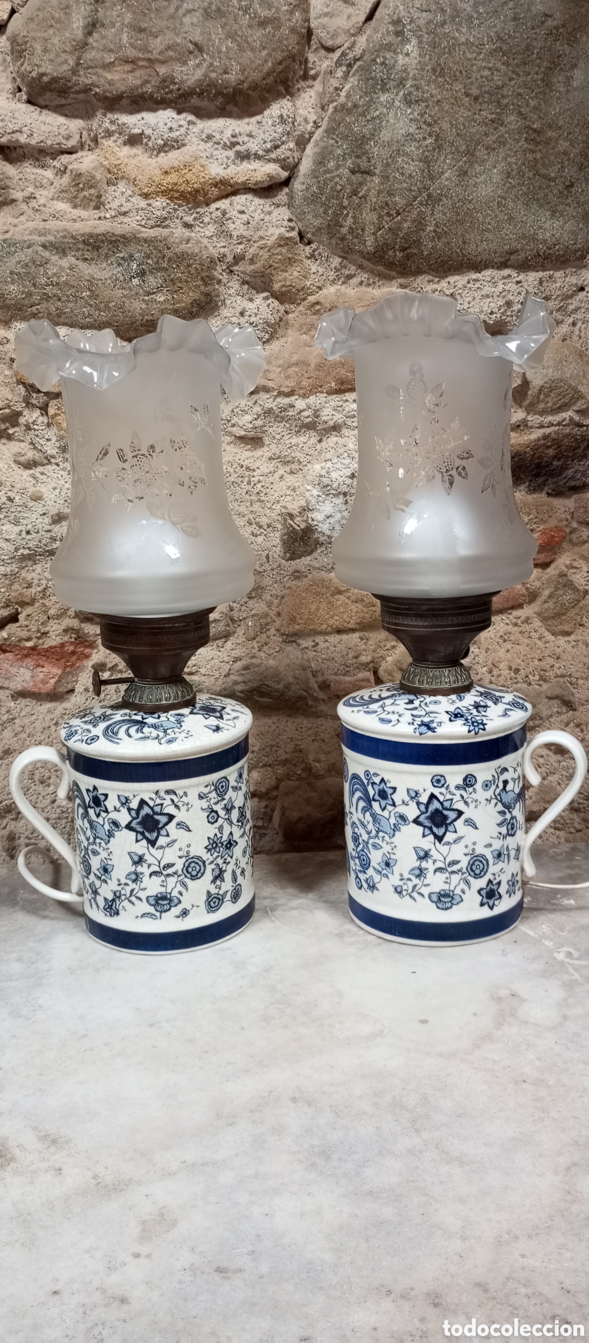 Vintage: Par de l&aacute;mparas de mesa vintage - Foto 6