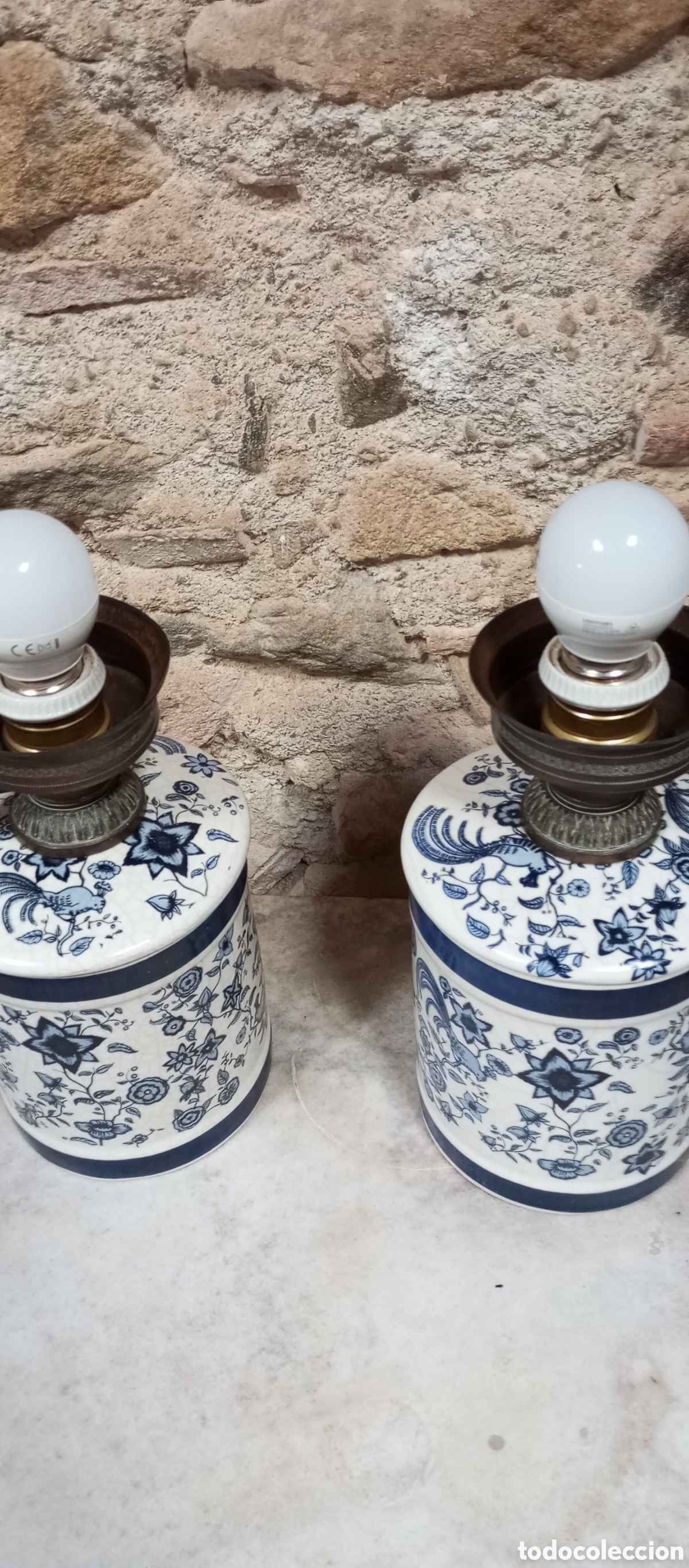 Vintage: Par de l&aacute;mparas de mesa vintage - Foto 7