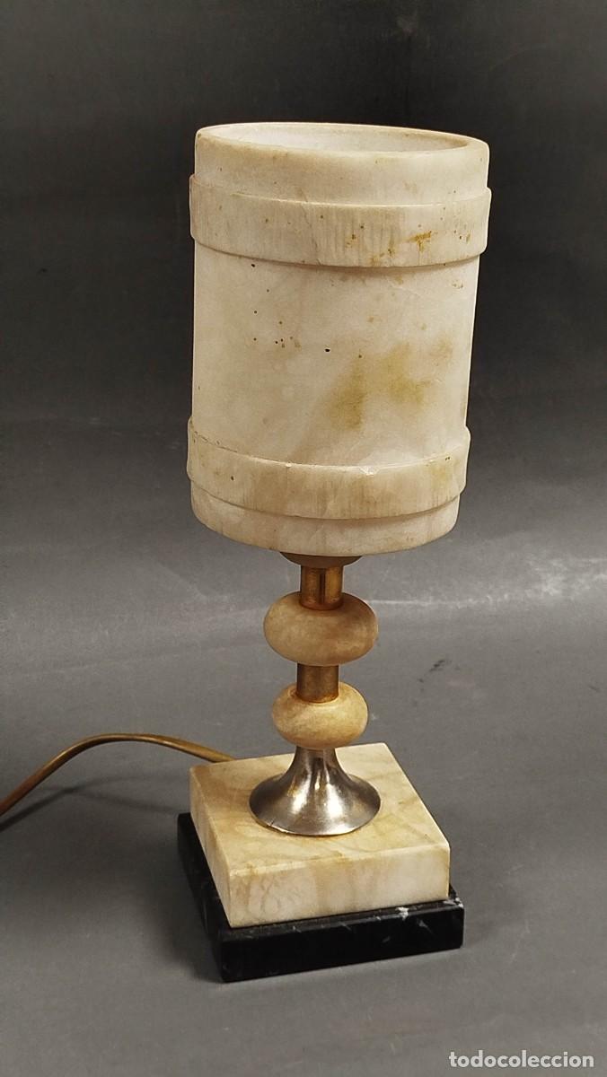Vintage: LAMPARA DE SOBREMESA DE ALABASTRO - Foto 2