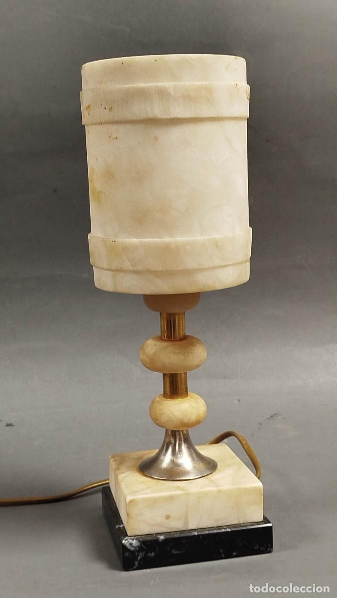Vintage: LAMPARA DE SOBREMESA DE ALABASTRO - Foto 3