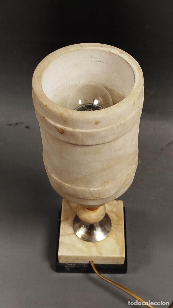 Vintage: LAMPARA DE SOBREMESA DE ALABASTRO - Foto 4