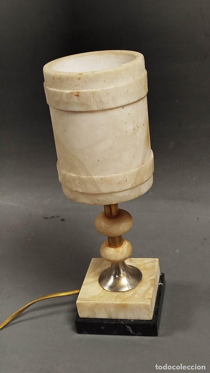 Vintage: LAMPARA DE SOBREMESA DE ALABASTRO - Foto 5