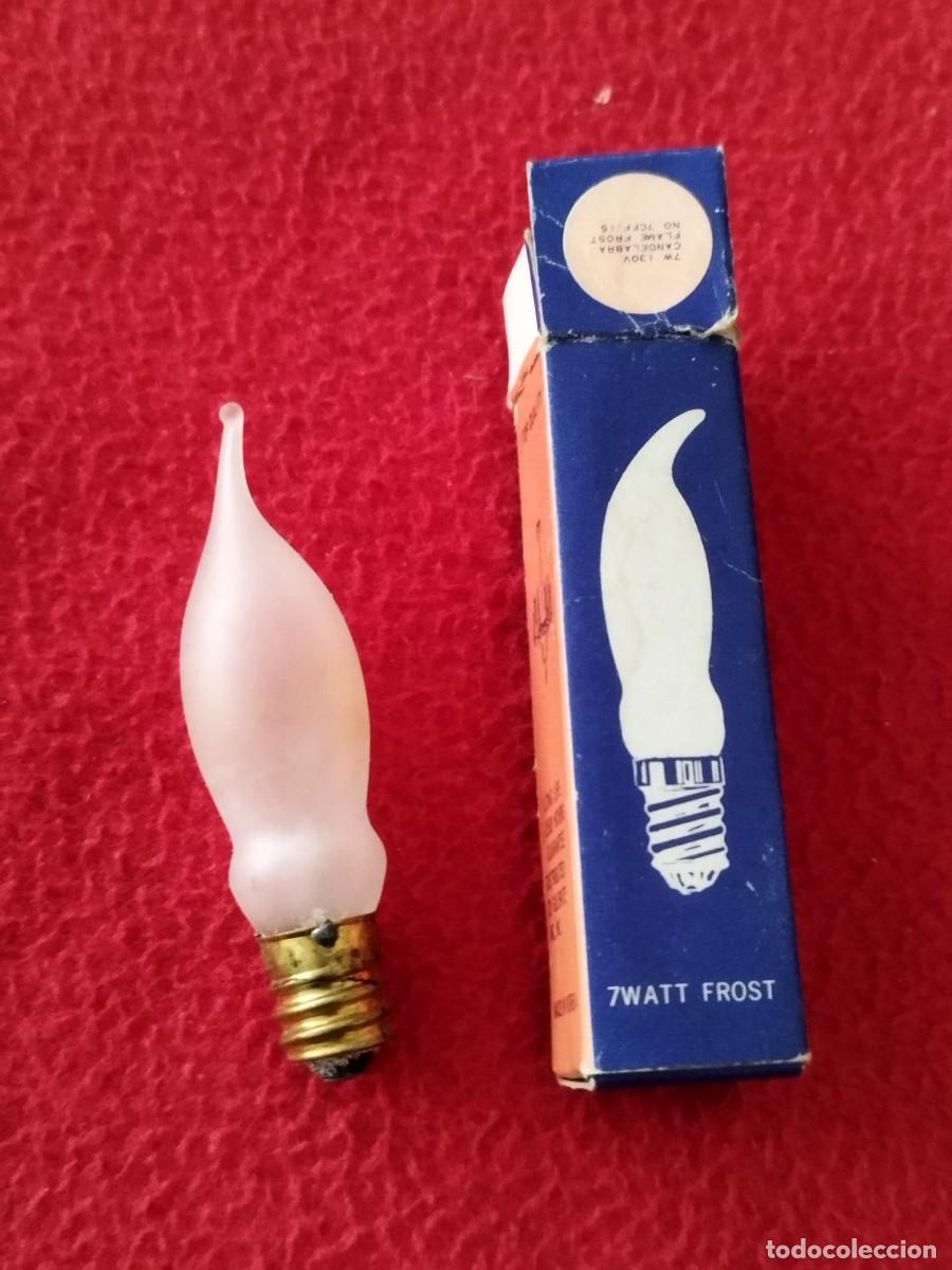 Vintage: Bombilla de llama esmerilada de 7 vatios. Sin probar. - Foto 2