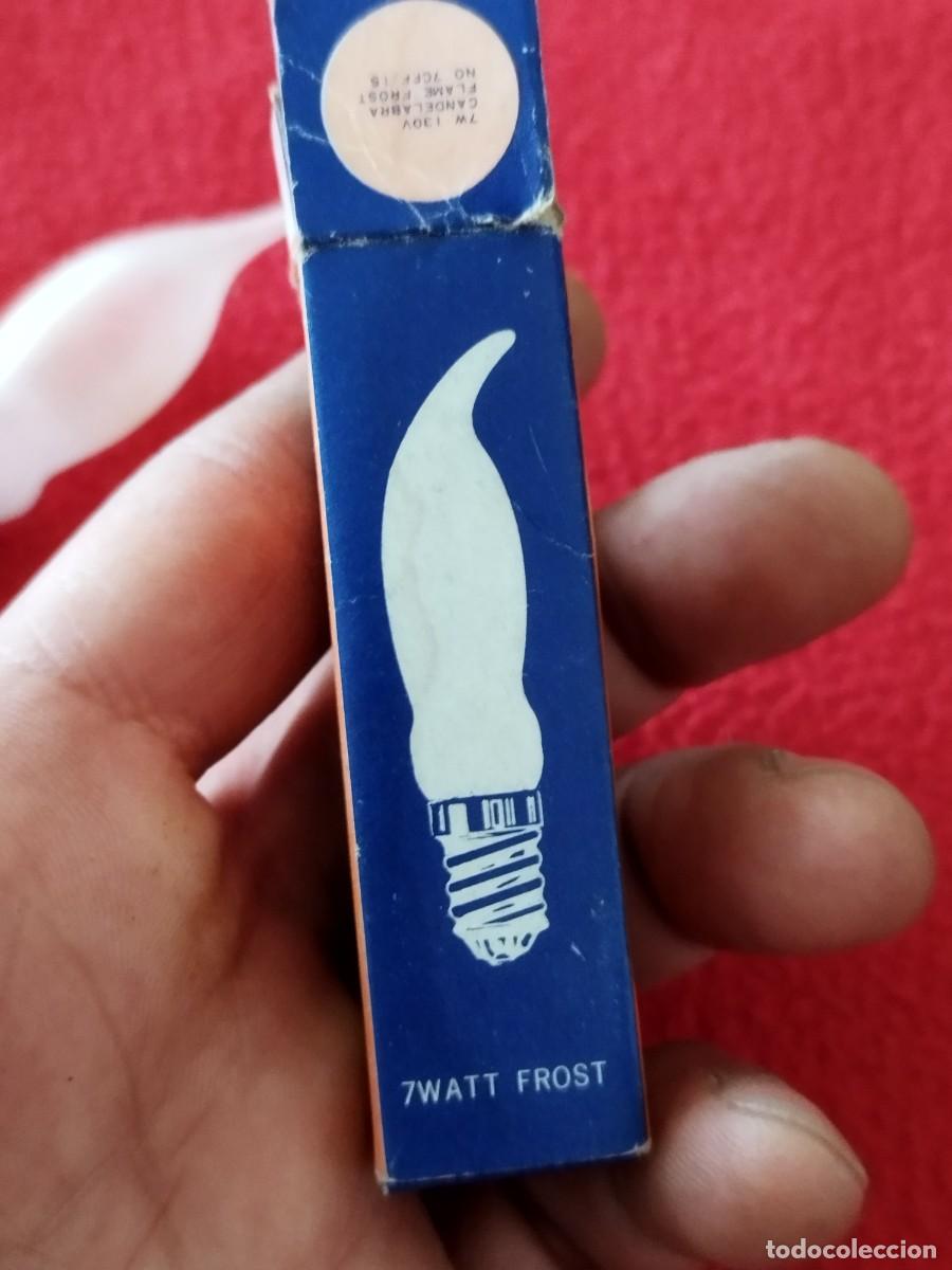 Vintage: Bombilla de llama esmerilada de 7 vatios. Sin probar. - Foto 4
