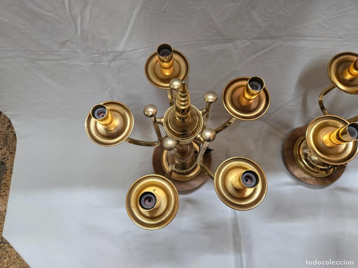 Vintage: PAREJA DE LAMPARA ELECTRICA CANDELABRO - Foto 6