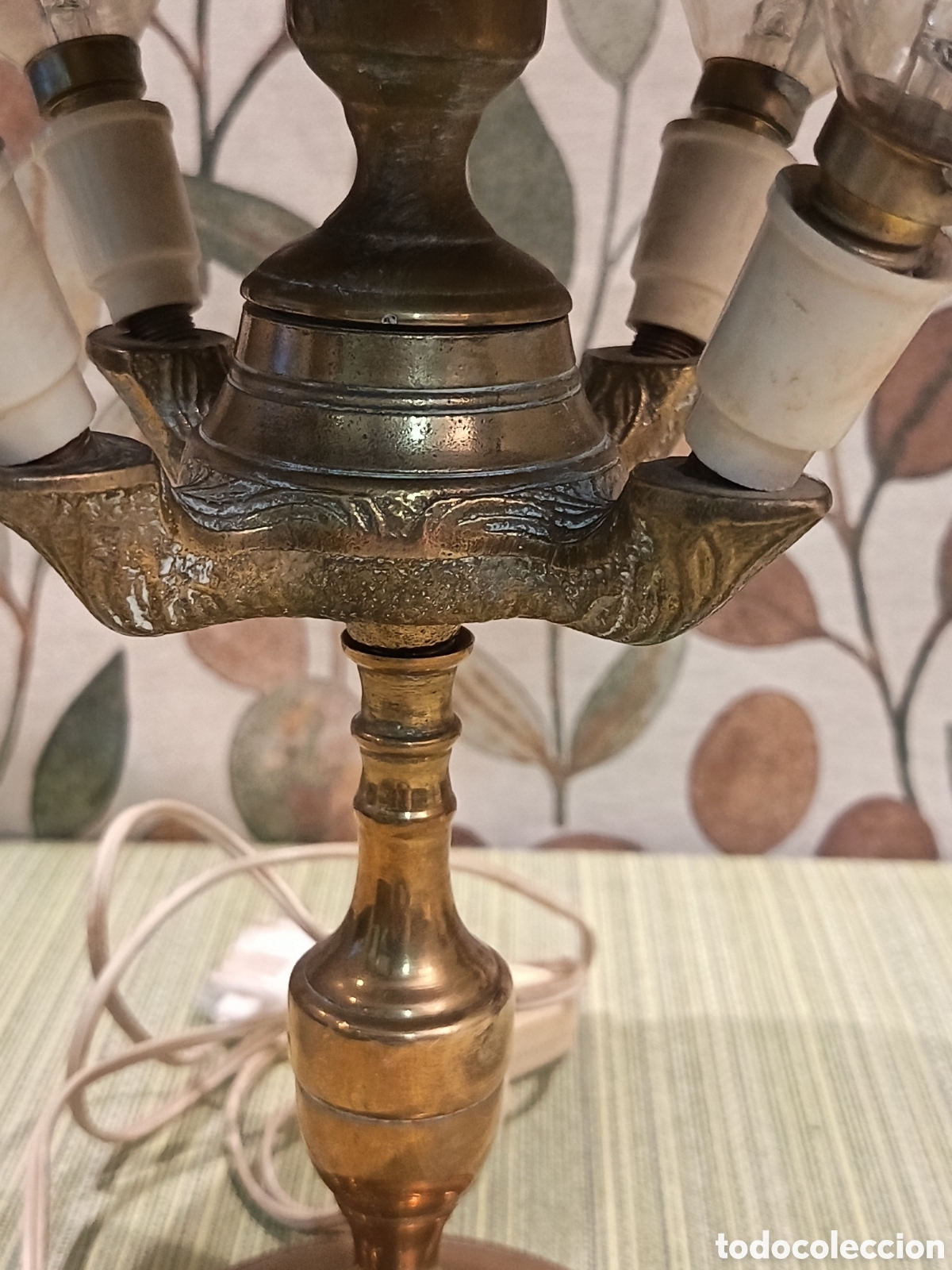Vintage: Lampara de bronce estilo vintage. - Foto 3