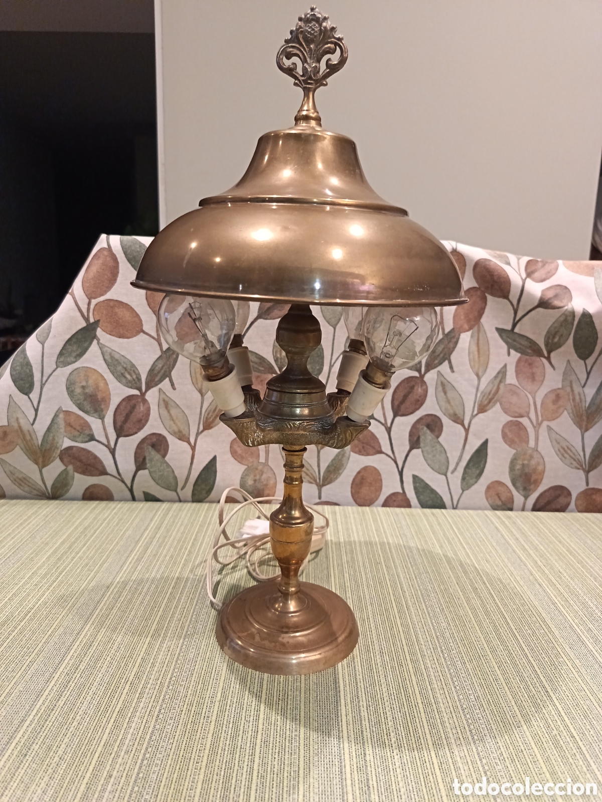 Vintage: Lampara de bronce estilo vintage. - Foto 1