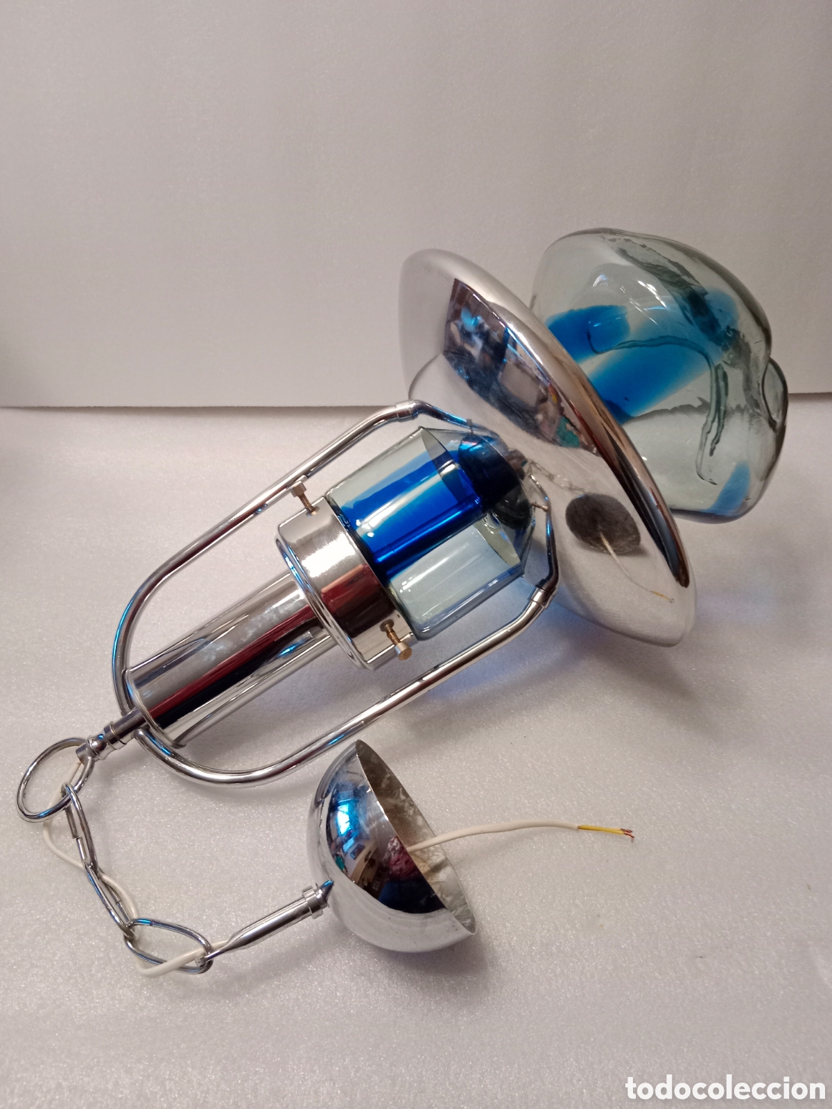 Vintage: L&aacute;mpara cromada murano space age vintage original - Foto 1