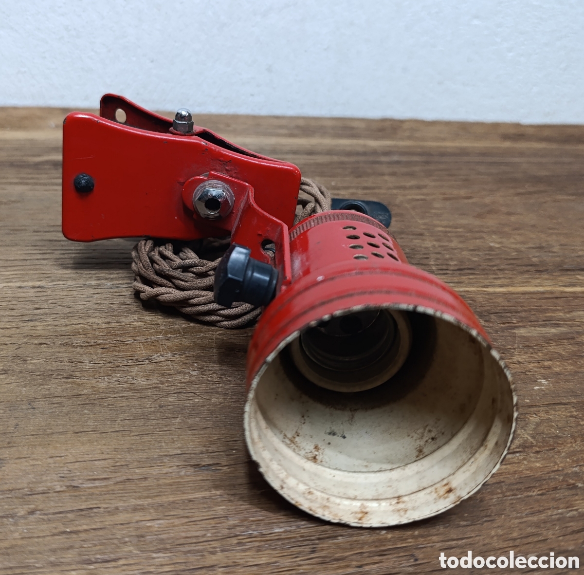 Vintage: ANTIGUA L&Aacute;MPARA DE PINZA MARCA MACIA - Foto 6