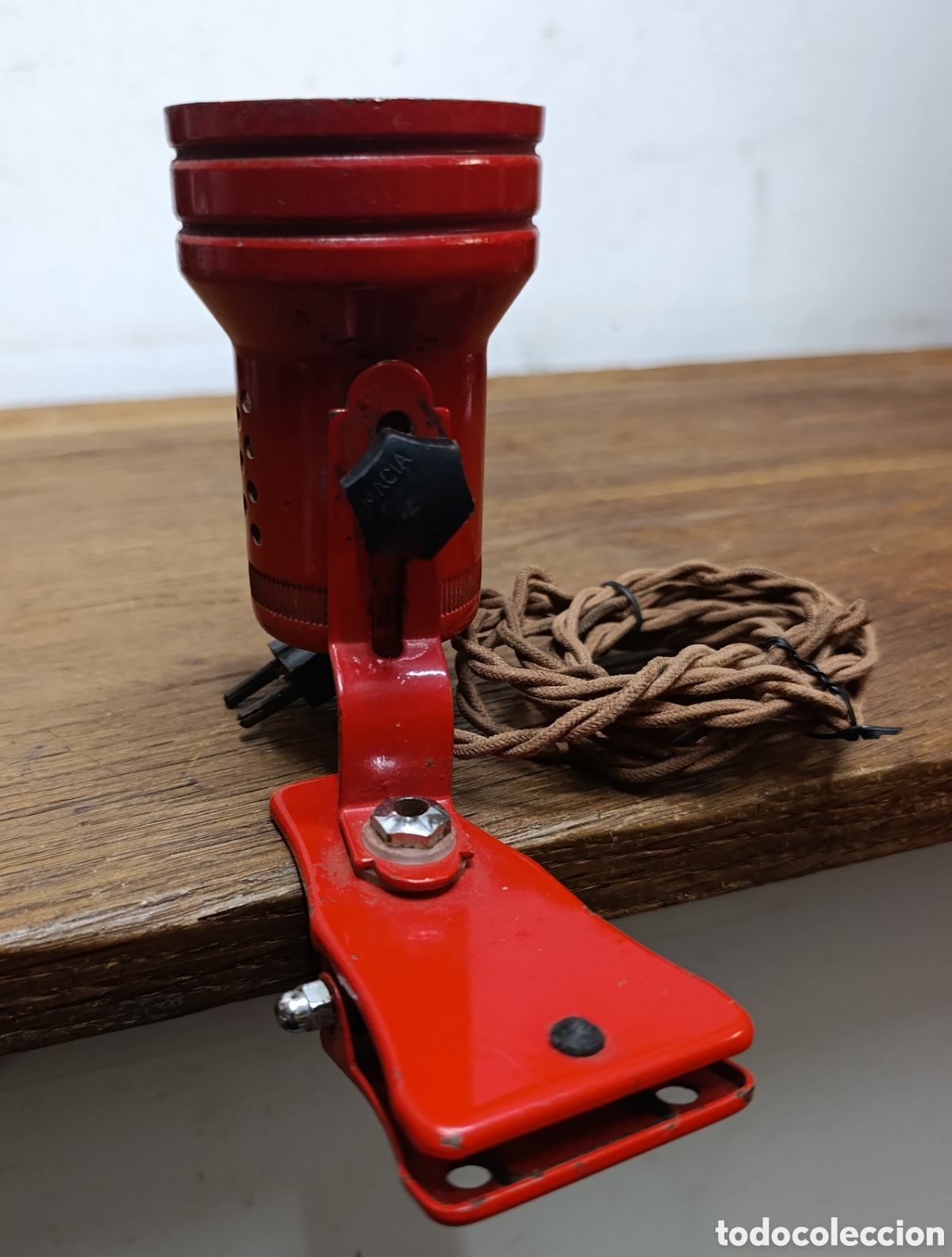 Vintage: ANTIGUA L&Aacute;MPARA DE PINZA MARCA MACIA - Foto 7