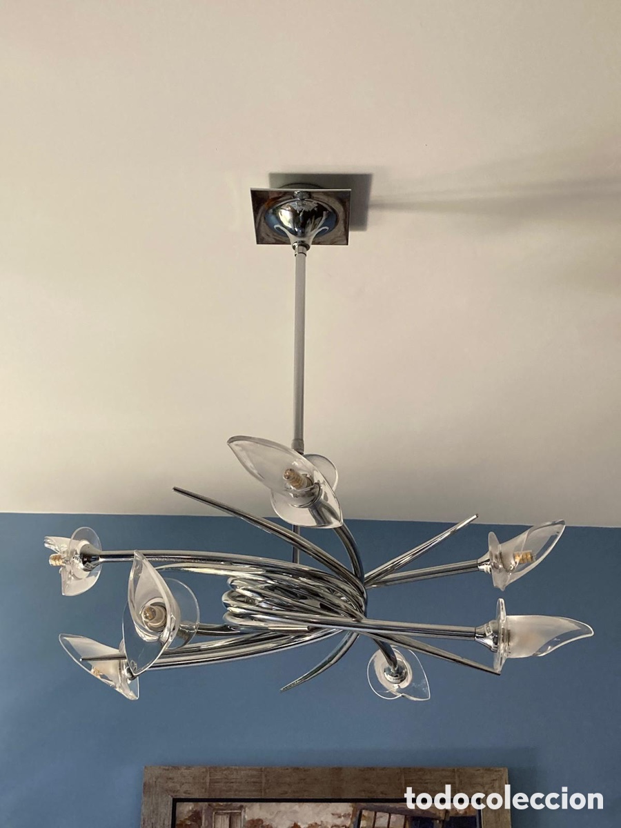 Vintage: L&aacute;mpara de techo de cristal - Foto 1