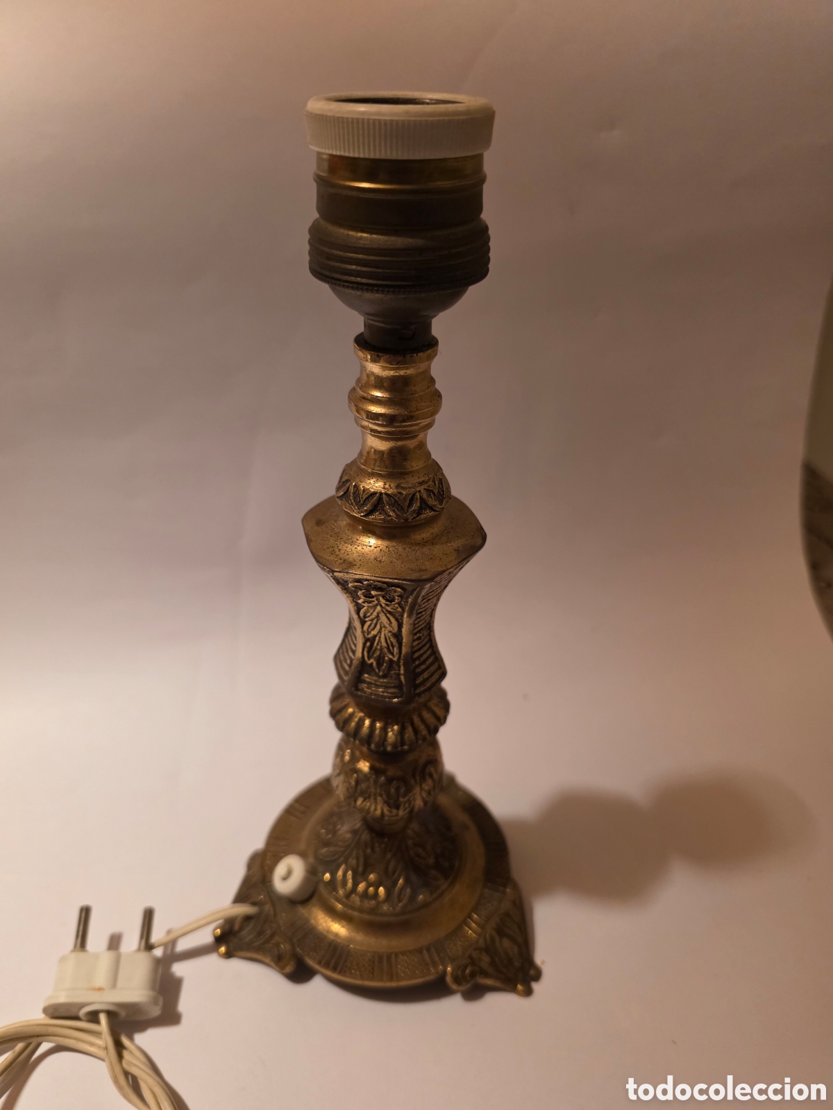 Vintage: Lampara de bronce 25cm - Foto 2