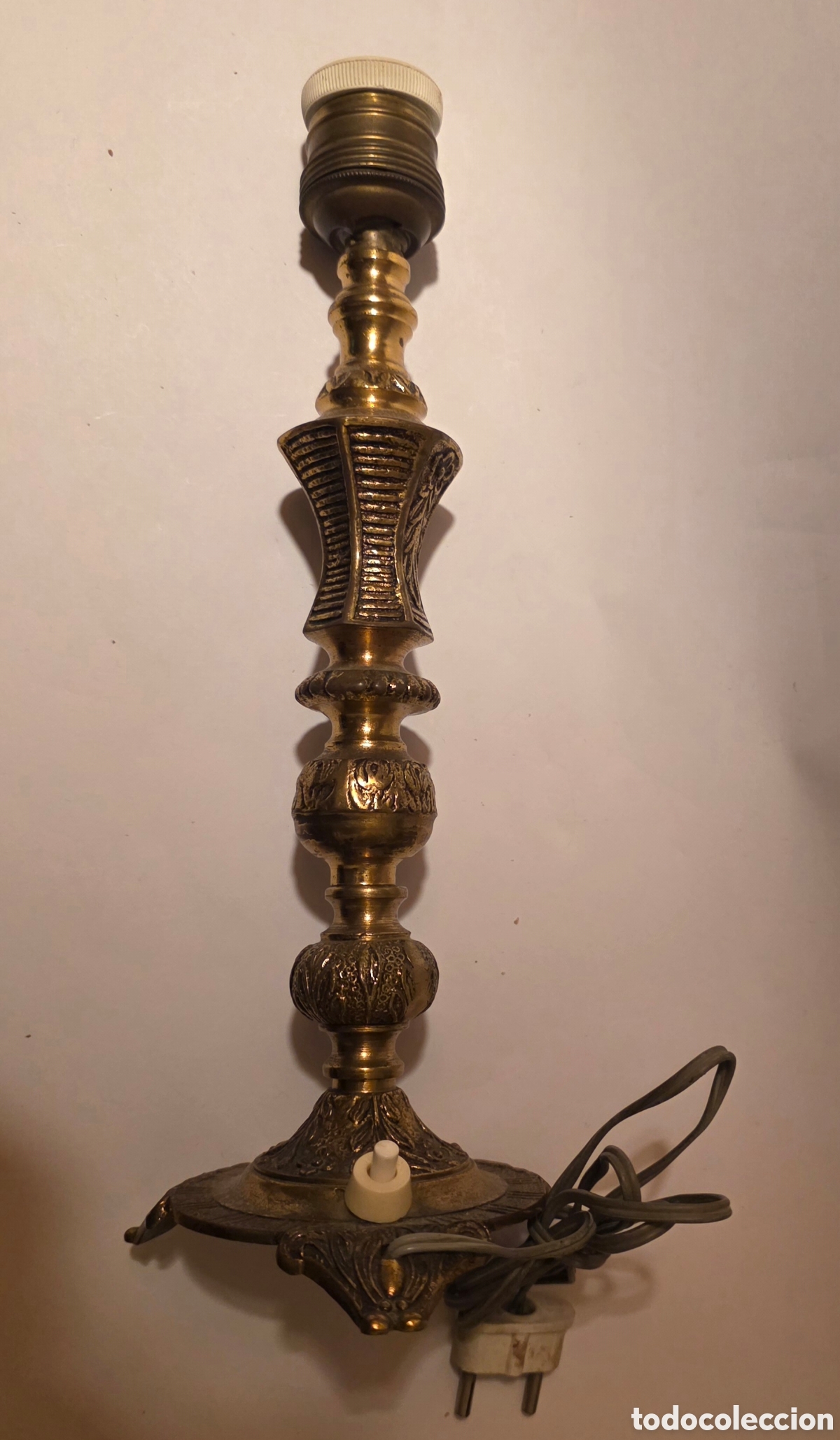 Vintage: Lampara de bronze 28cm - Foto 2