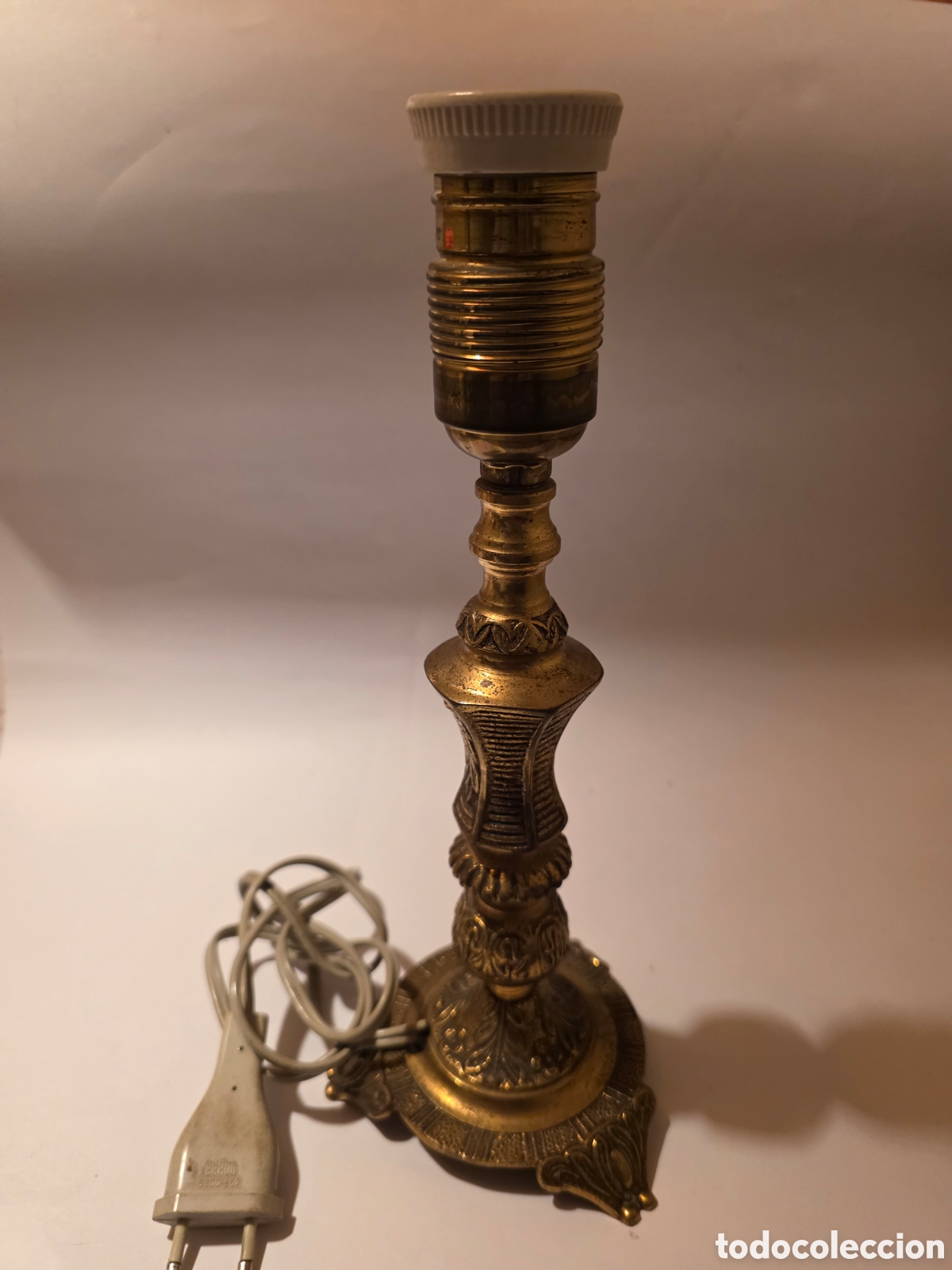 Vintage: Lampara de bronce 28cm - Foto 2
