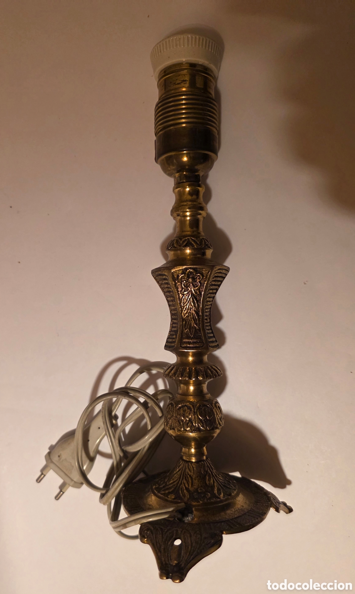 Vintage: Lampara de bronce 28cm - Foto 1