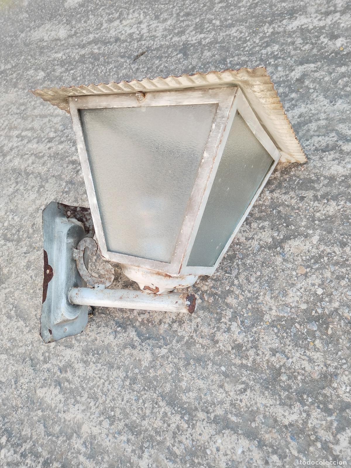 Vintage: aplique farol rustico de hierro - Foto 3