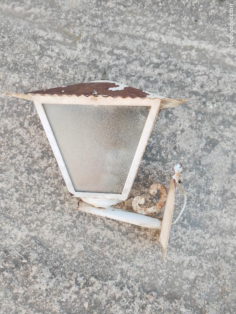 Vintage: aplique farol rustico de hierro - Foto 1
