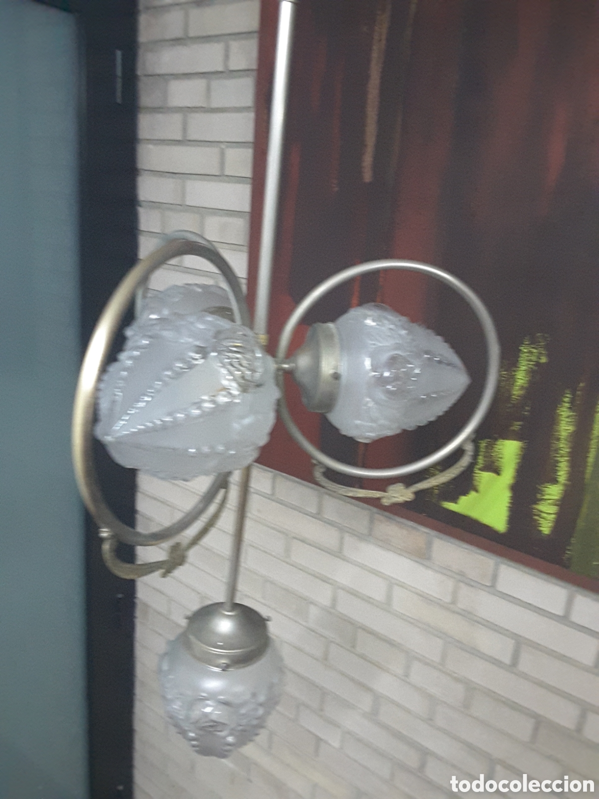Vintage: L&aacute;mpara de techo modernista - Foto 2