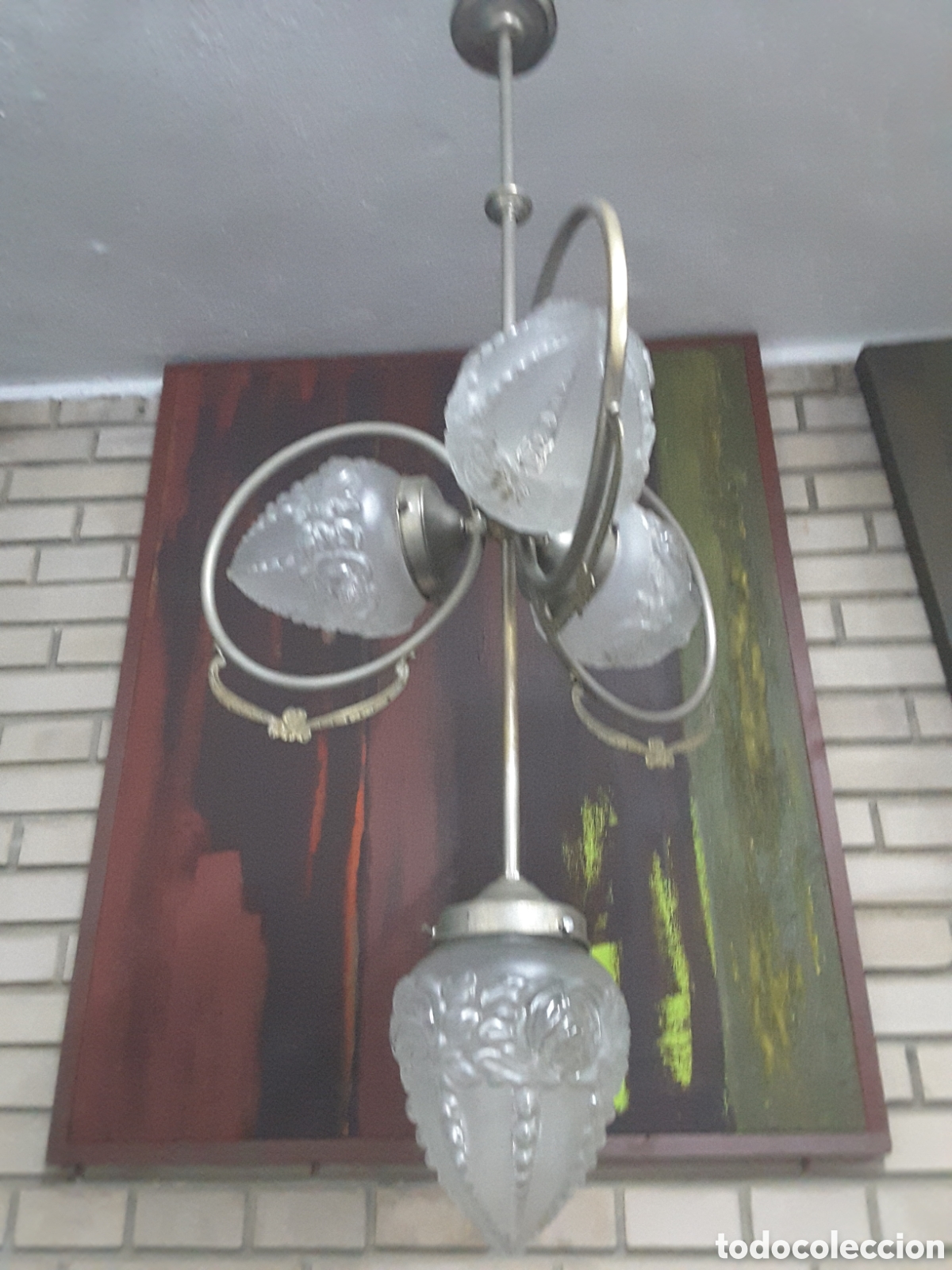 Vintage: L&aacute;mpara de techo modernista - Foto 5