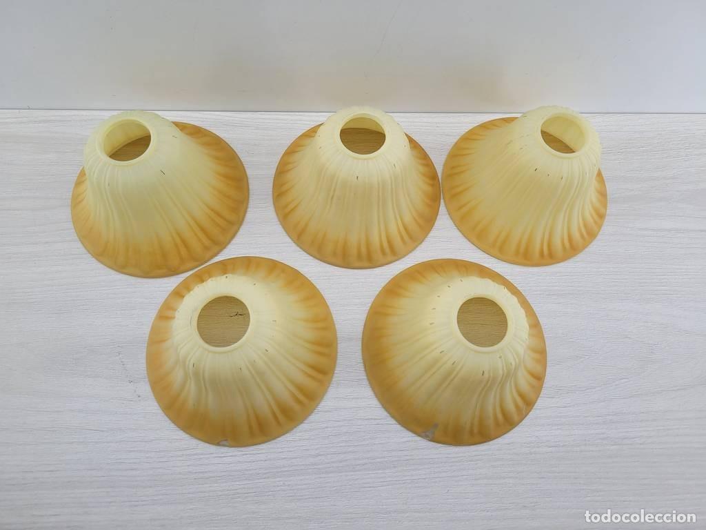 Vintage: 5 TULIPAS ACAMPANADAS - Foto 4