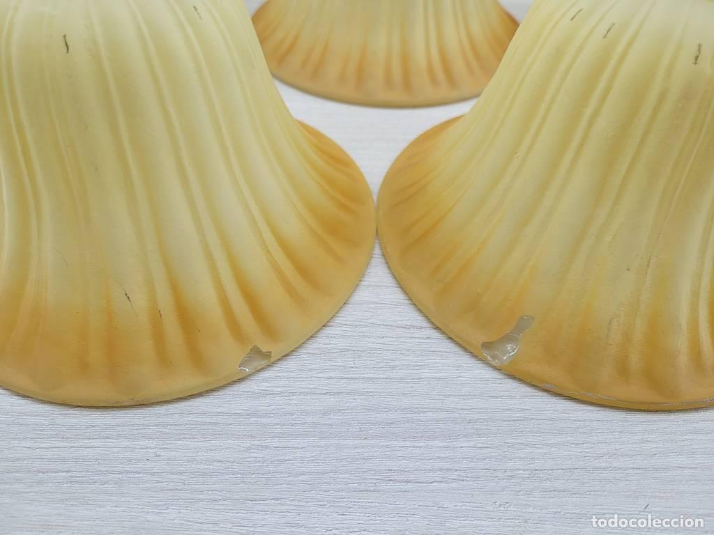 Vintage: 5 TULIPAS ACAMPANADAS - Foto 6
