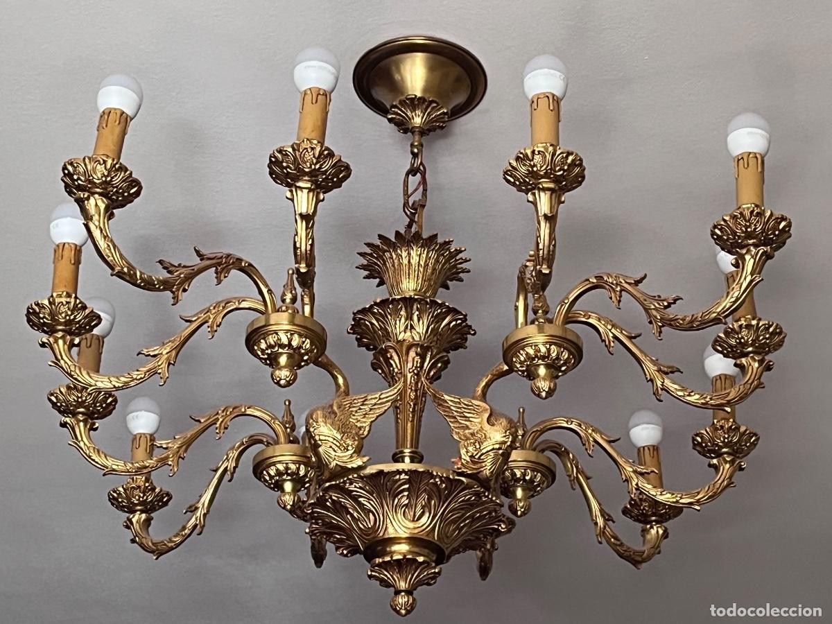 Vintage: L&aacute;mpara de bronce maciza - Foto 1